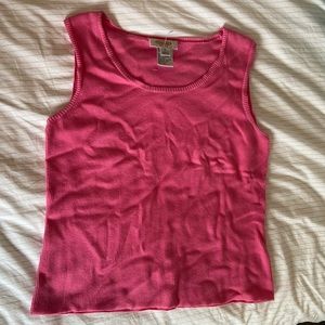 Talbots pink sweater tank